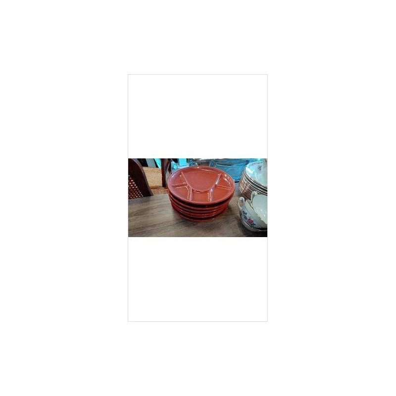 ASSIETTES A FONDUE ROSES