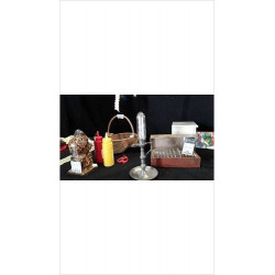 LAMPE HORLOGE A HUILE ETAIN