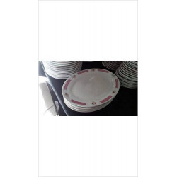 PLATS OVALES BORDS ROSES GM X3