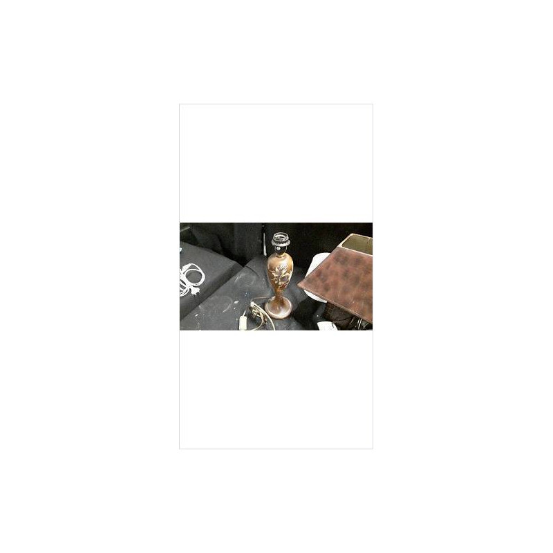 PIED DE LAMPE CERAMIQUE MARRON