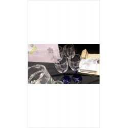 VERRE A PIED BLEUS