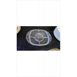 PLAT À COMPARTIMENTS VERRE