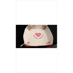 PANIERE TISSU COEUR