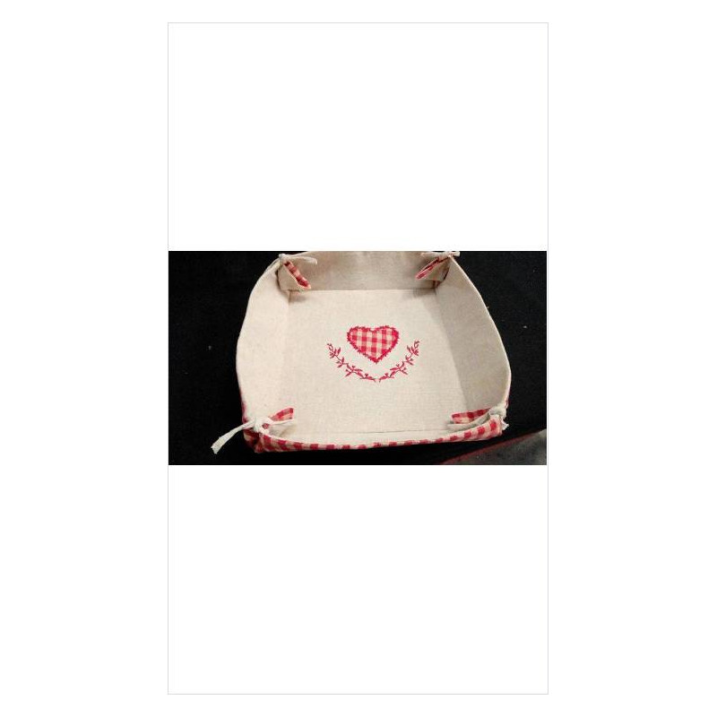 PANIERE TISSU COEUR