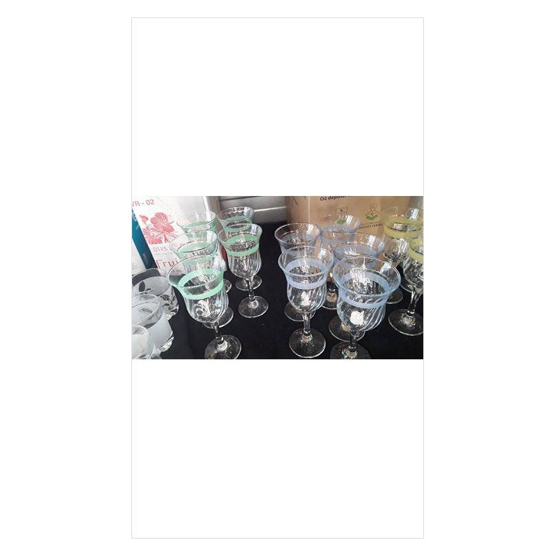 VERRE BANDES COULEUR 