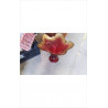 COUPE VERRE ROUGE DOREE 