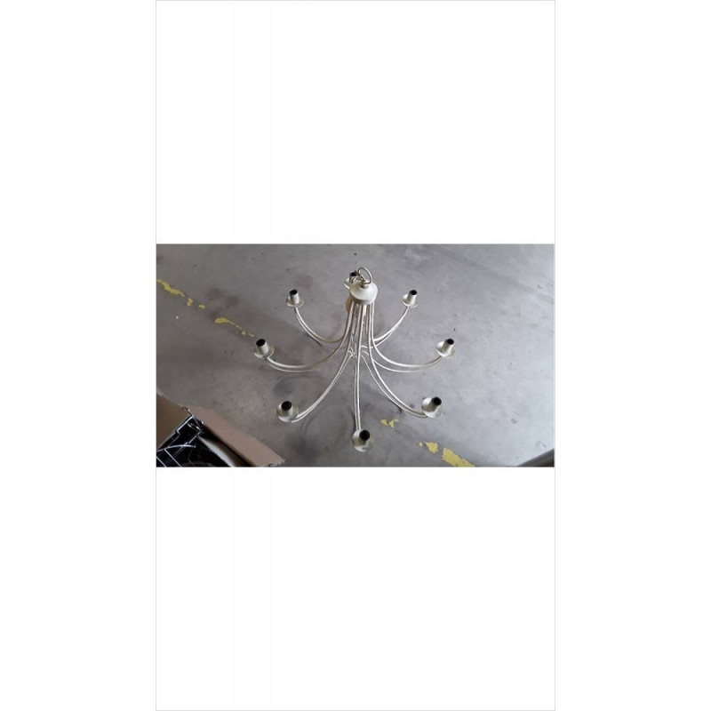 LUSTRE FER ECRU 8 BRANCHES 