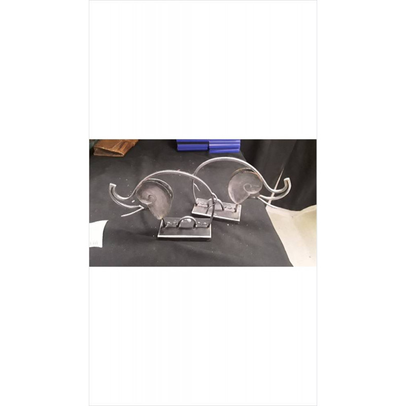 DECO METAL ELEPHANT X2