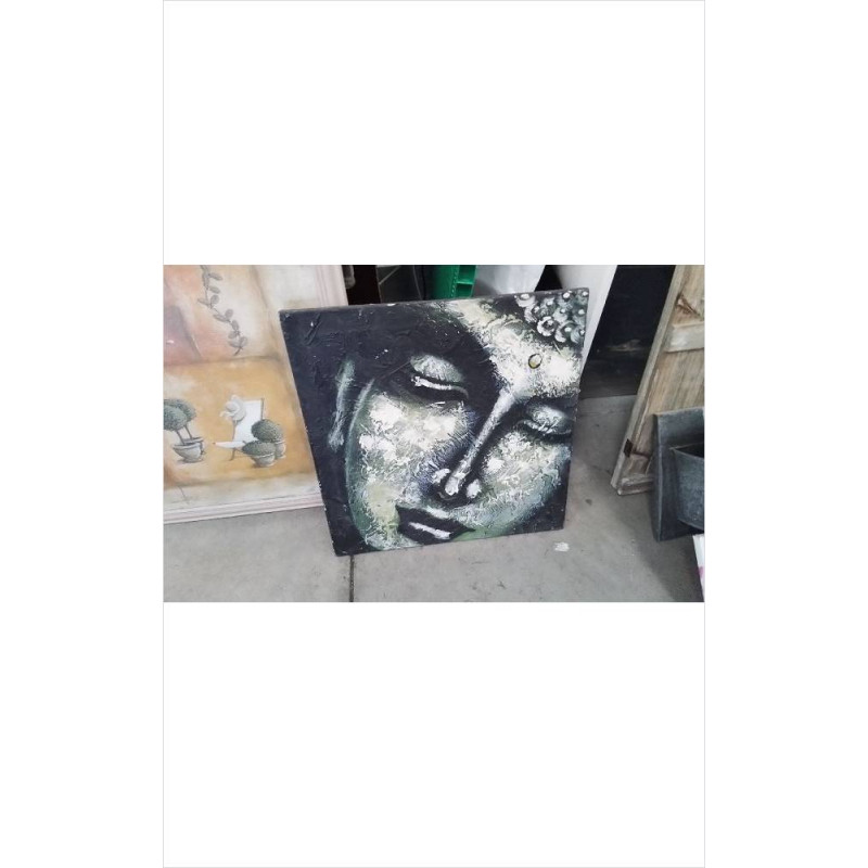 PEINTURE SUR TOILE TETE BOUDDHA