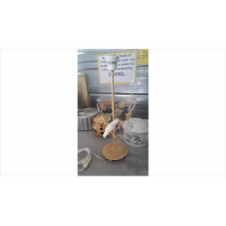 PIED DE LAMPE FER JAUNE