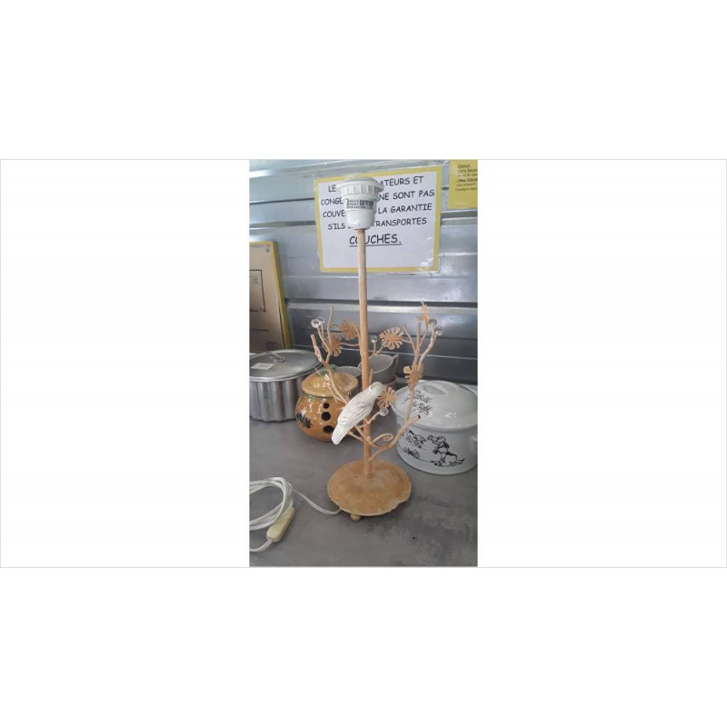 PIED DE LAMPE FER JAUNE