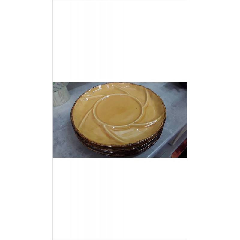 ASSIETTE JAUNE X4