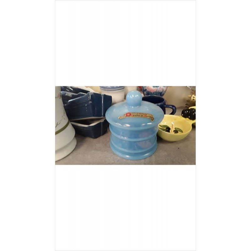 BOITE OPALINE BLEUE (MURANO ANNEES 60 )