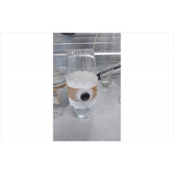 VASE VERRE + TISSU 