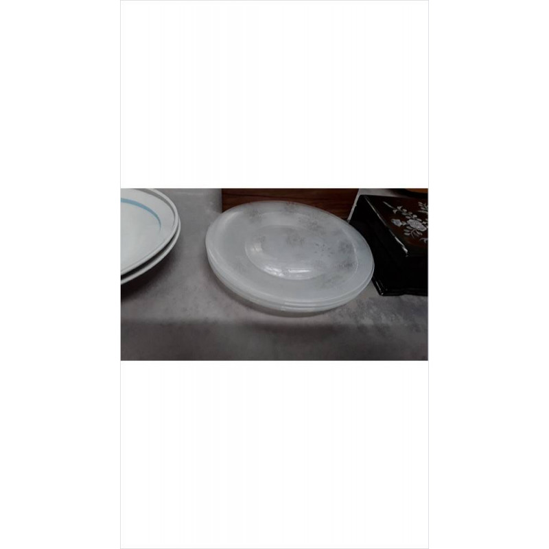 ASSIETTES DESSERT VERRE 
