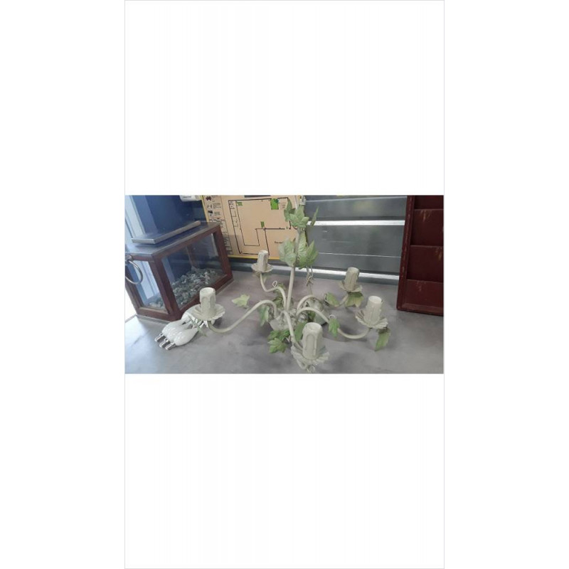 LUSTRE 5 BRANCHES VERT