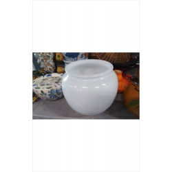 VASE BOULE BLANC