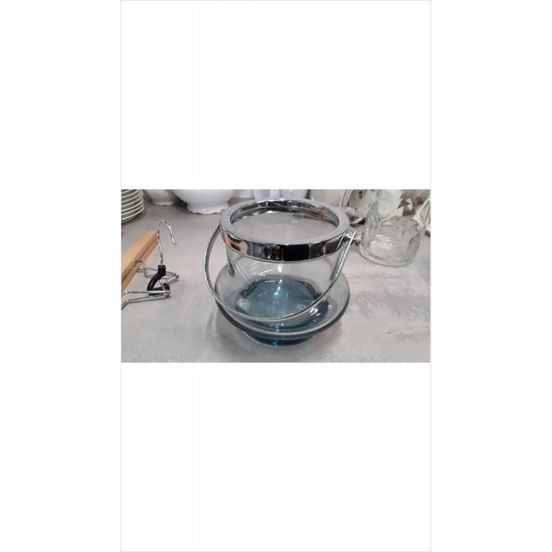 SEAU A GLACONS VERRE BLEU