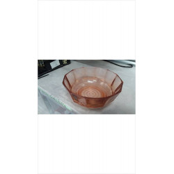 SALADIER VERRE ROSE 