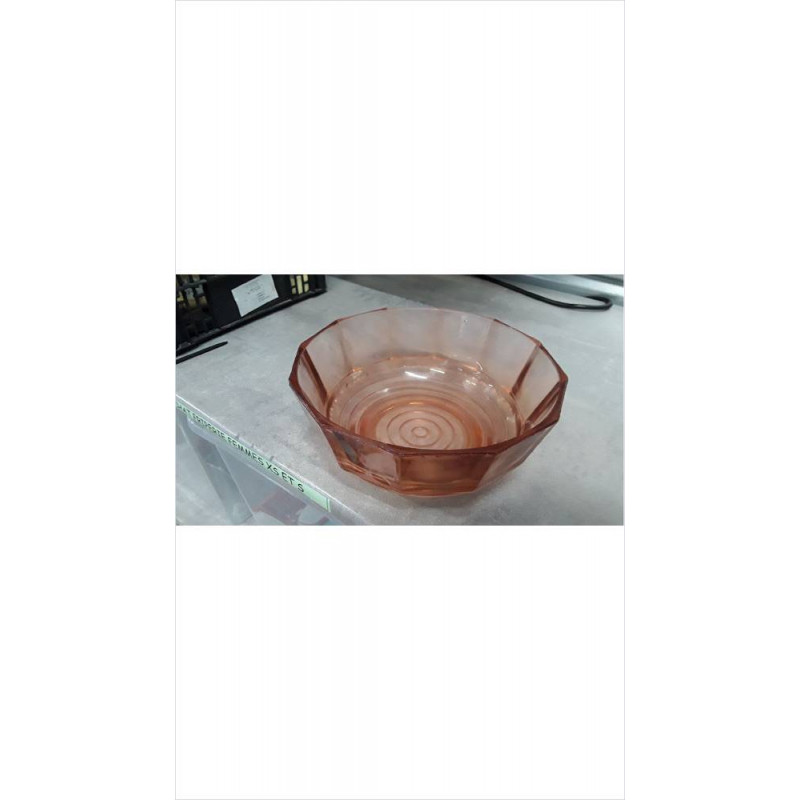 SALADIER VERRE ROSE 