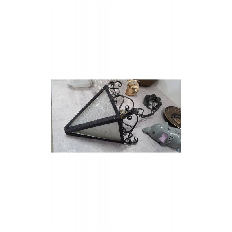 LUSTRE FER VERRE 