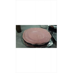 ASSIETTES ROSES X2 