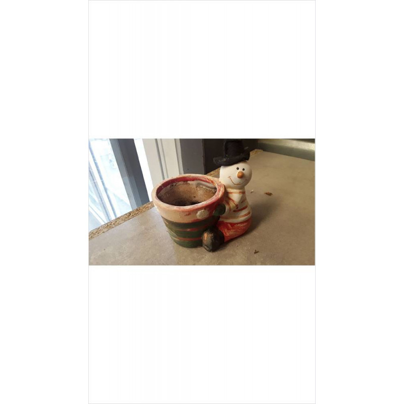 CACHE POT BONHOMME NEIGE PM
