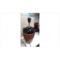 PIED DE LAMPE MARRON ET NOIR 