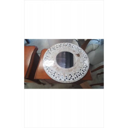 MIROIR MOSAIQUE ROND BLANC 