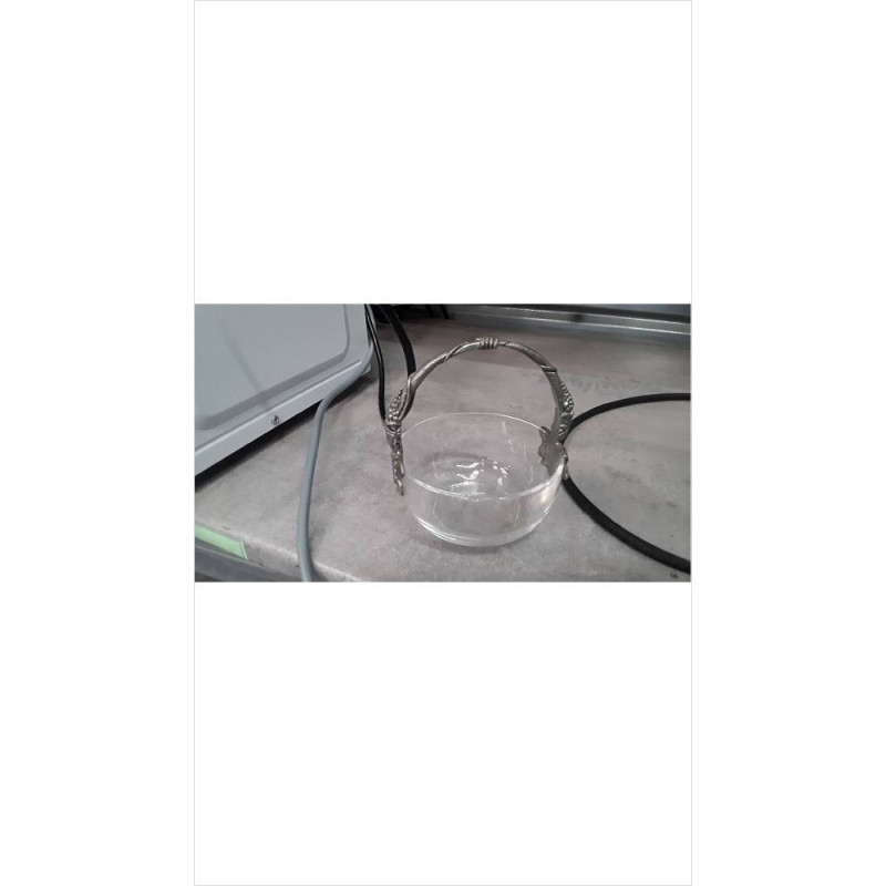 BONBONNIERE SEAU VERRE ETAIN 