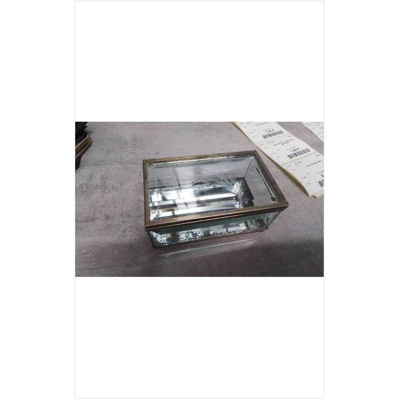 BOITE ANCIENNE VERRE BISEAUTE 