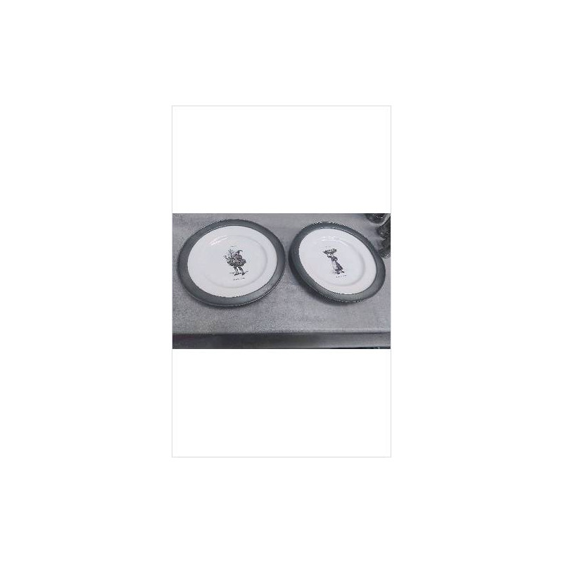 ASSIETTES ST CLEMENT + ETAIN  X2 