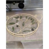 PLATEAU ROND FER VERRE 