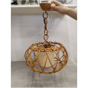 LUSTRE EN ROTIN LOUIS SOGNOT ANNEES 60