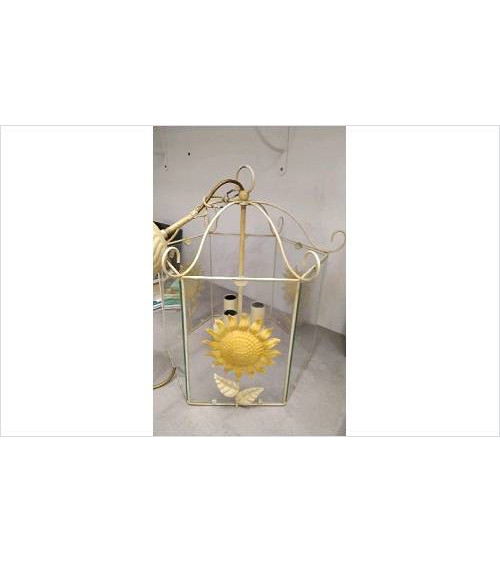 LUSTRE VERRE ET TOURNESOLS 