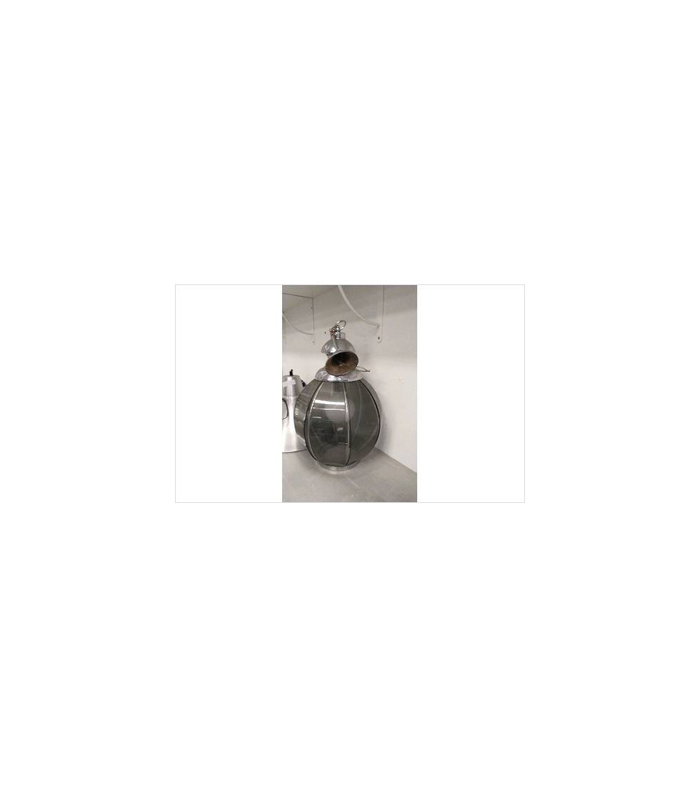 LUSTRE VERRE FUME ANNEES 70 