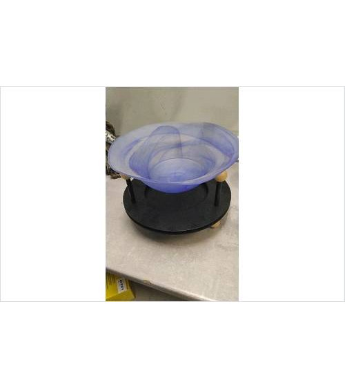 DECO VERRE BLEUE SUR SUPPORT