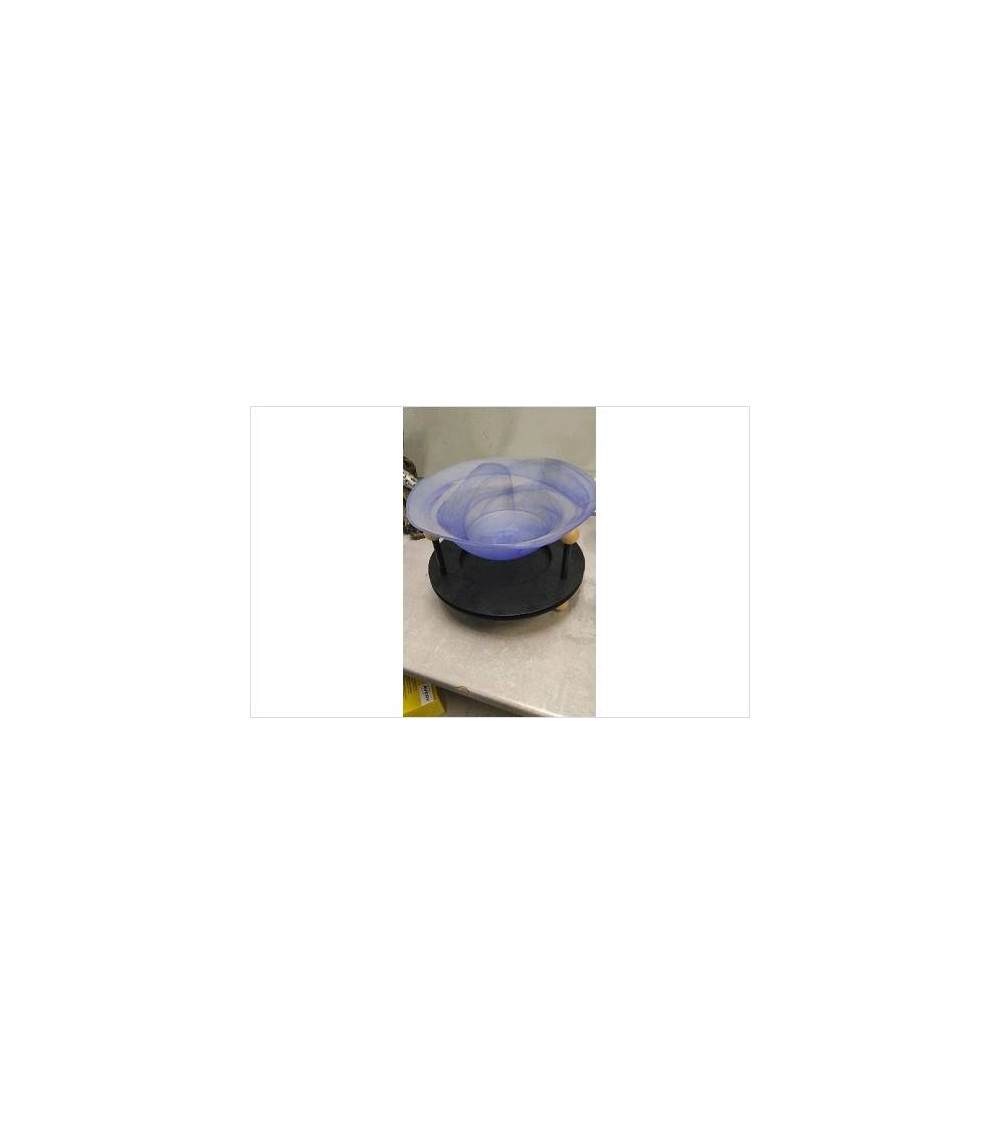 DECO VERRE BLEUE SUR SUPPORT