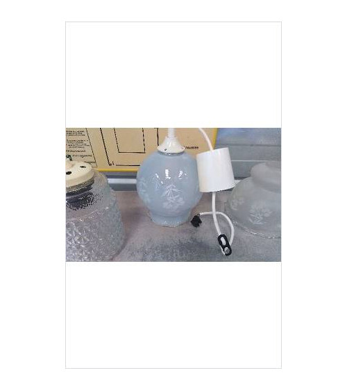 SUSPENSION VERRE BLEUE 