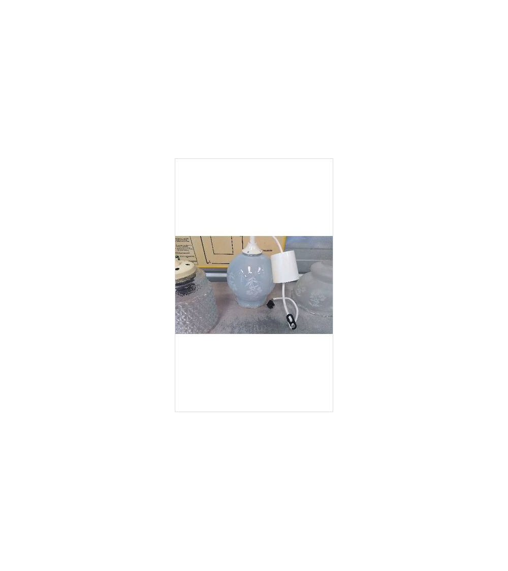 SUSPENSION VERRE BLEUE 