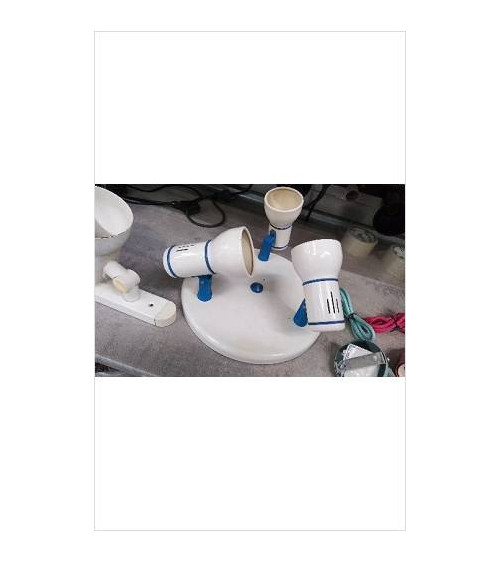 PLAFONNIER 3 SPOTS BLANC BLEU