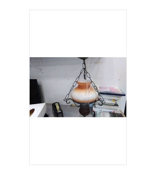 LUSTRE BOIS ET VERRE 