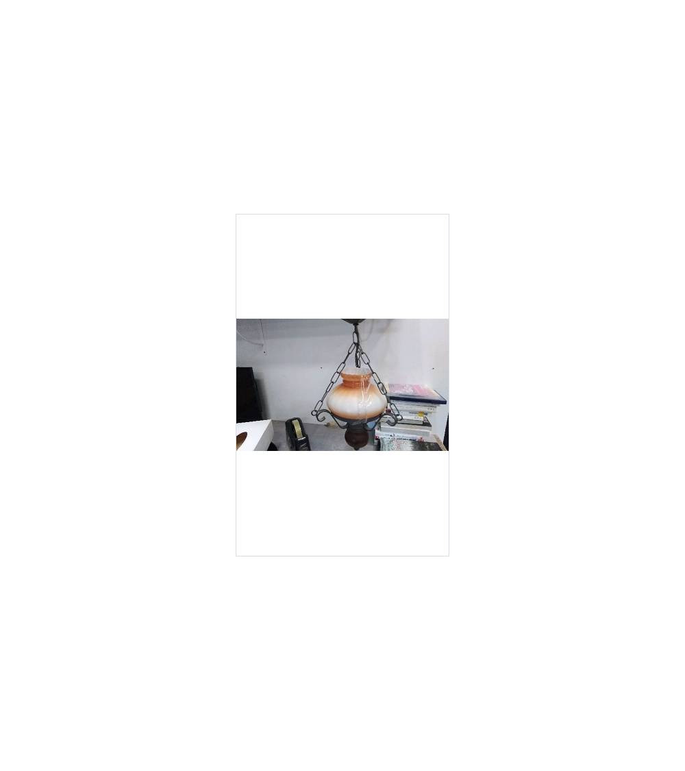 LUSTRE BOIS ET VERRE 