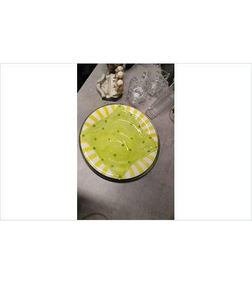 PLAT ROND JAUNE/ VERT