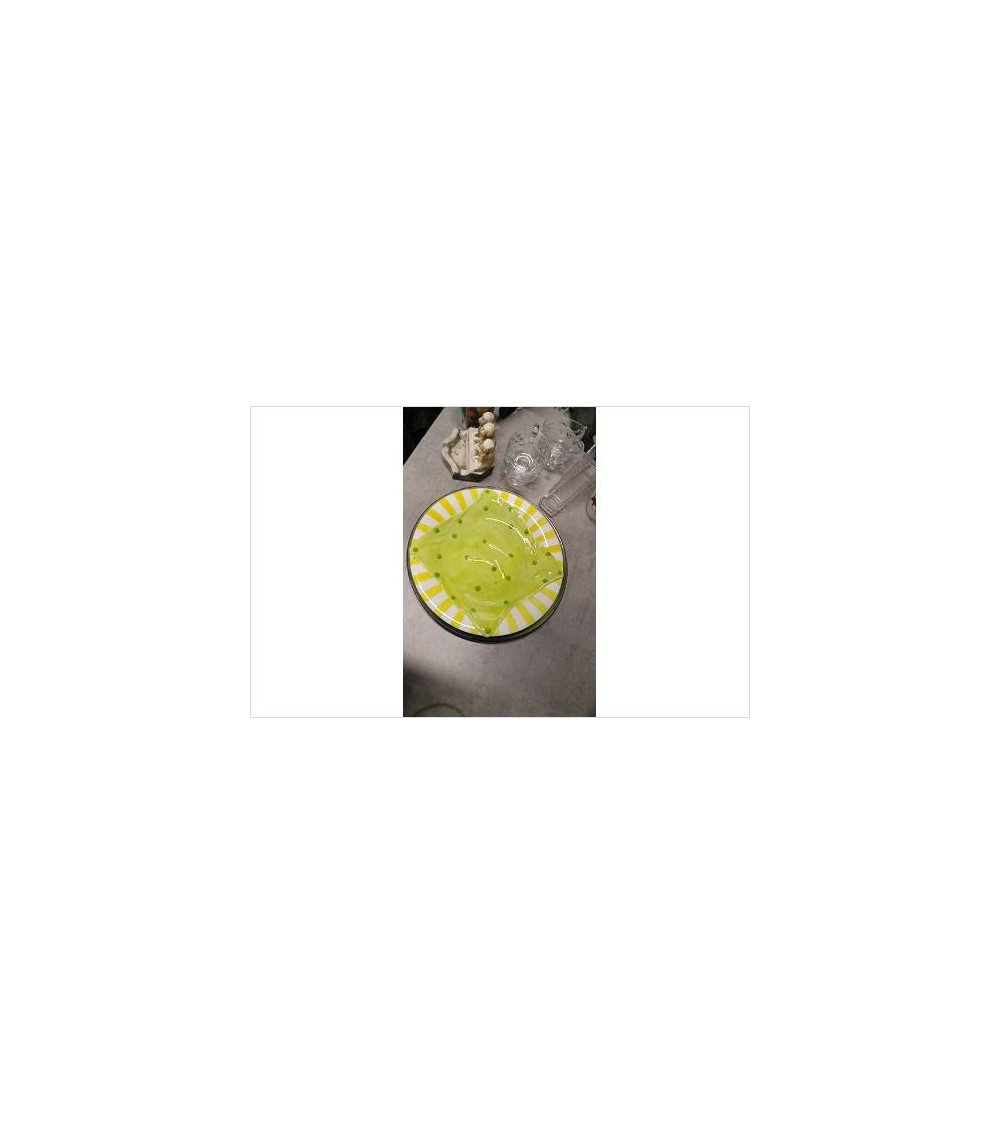 PLAT ROND JAUNE/ VERT