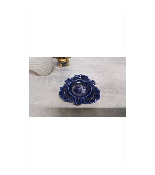 CENDRIER BLEU LIMOGES 