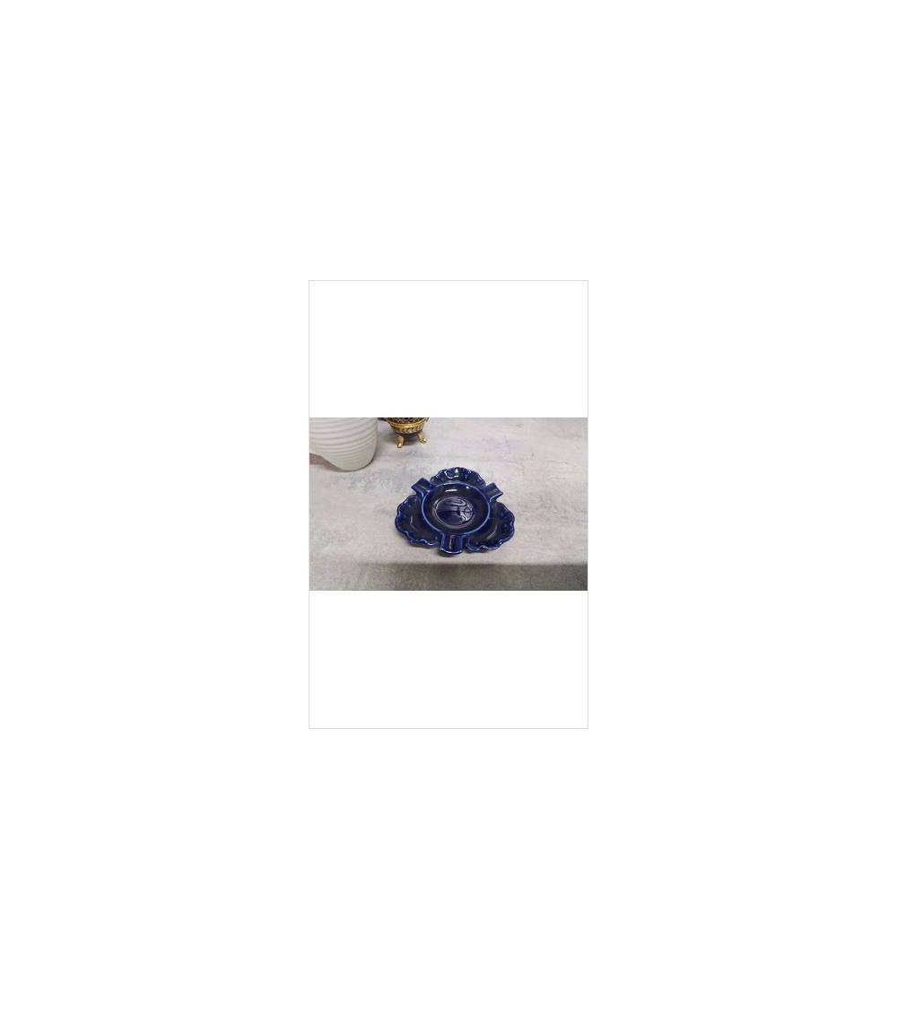 CENDRIER BLEU LIMOGES 