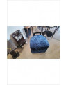 FAUTEUIL / POUF VAUZELLES VELOURS BLEU