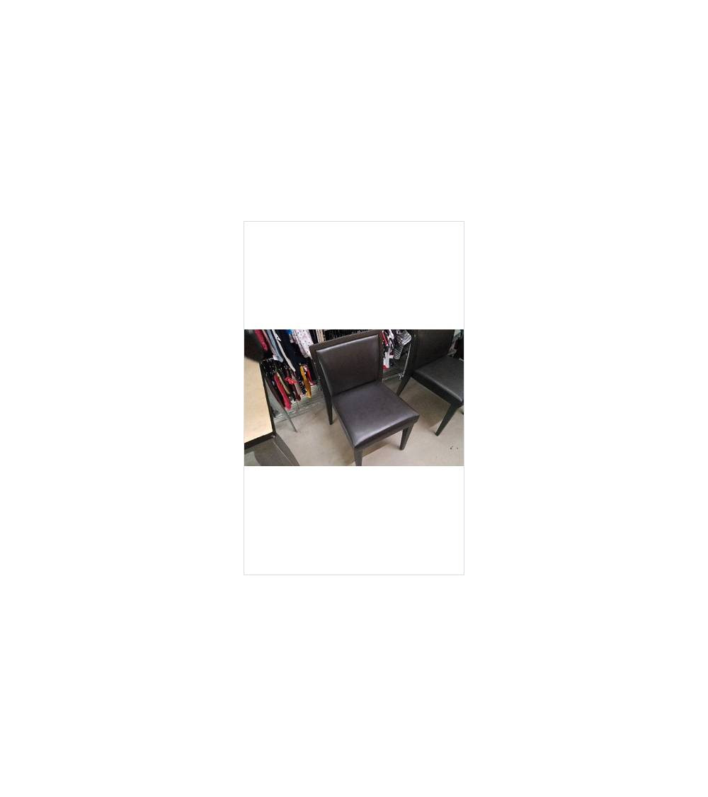 CHAISE BOIS / CUIR EN L’ÉTAT 