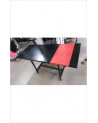 TABLE / BUREAU PIED MÉTAL ( NOIR ROUGE )